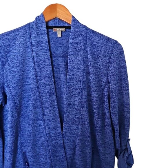 T By‎ Talbots Jacket Blue Size XS Open Front Sweatshirt  Roll Sleeve - Picture 5 of 10
